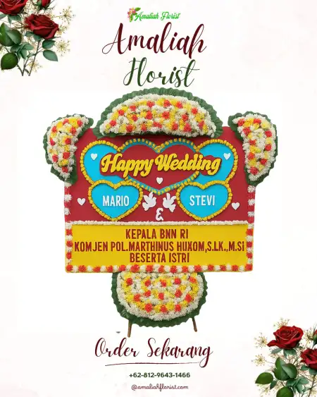Papan Bunga Pernikahan Rajadanu